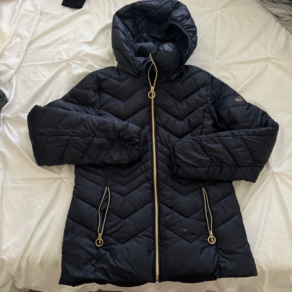 Michael Kors Navy Packable Puffer Jacket size Small